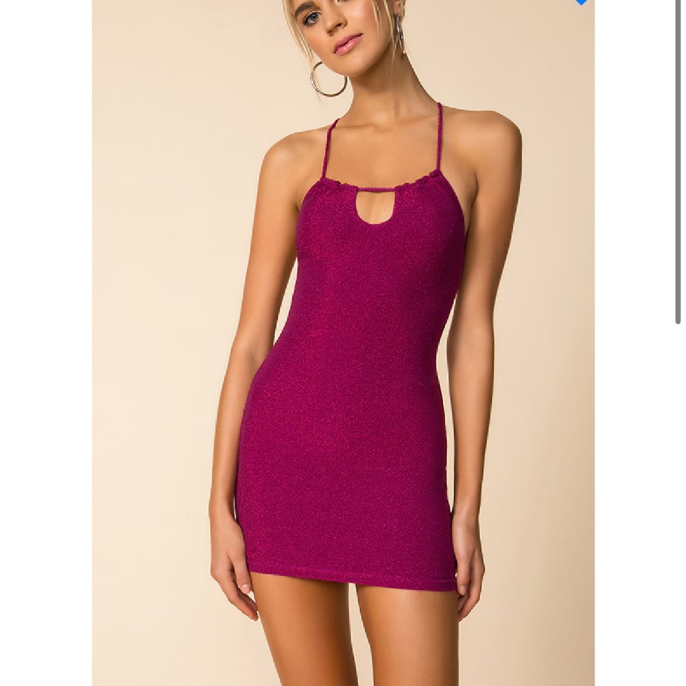 Superdown sparkly pink dress
